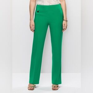 JOSEPH RIBKOFF Sz 18 Pull On Pants Straight Leg Comfort Waist Slinky Trousers